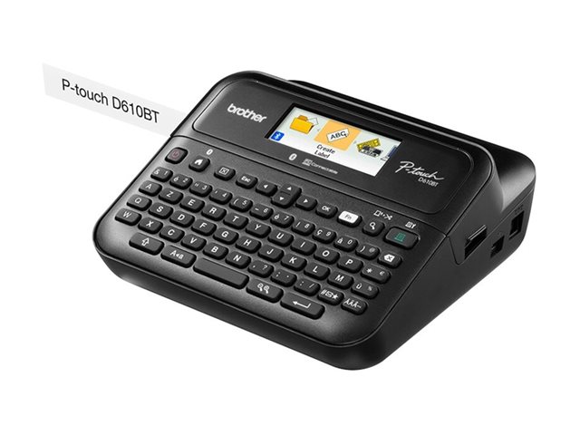 Brother P-Touch PT-D610BTVP - Labelmaker - B/W - thermal transfer - 24 mm width - 180 dpi - up to 30 mm/sec - USB, Bluetooth 5.0 - cutter - mirror print, vertical print, print preview, 7 line printing, multi-copy printing - black