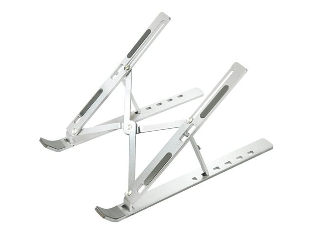 VISION laptop mount - LIFETIME WARRANTY - folding design for travel - seven angle options - steepest angle 39 degrees - ABS plastic construction is 66 grams lighter than aluminium alloy alternatives - weighs 171 grams - silicon anti skid pads protect