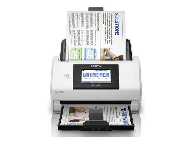 Epson WorkForce DS-790WN - Document scanner - Duplex - A4/Legal - 600 dpi x 600 dpi - up to 45 ppm (mono) / up to 45 ppm (colour) - ADF (100 sheets) - up to 7000 scans per day - USB 3.0, Gigabit LAN, USB 2.0 (Host), Wi-Fi(n)
