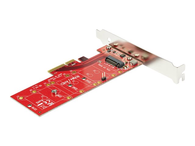 StarTech.com M2 PCIe SSD Adapter - x4 PCIe 3.0 NVMe / AHCI / NGFF / M-Key - Low Profile and Full Profile - SSD PCIe M.2 Adapter (PEX4M2E1) - Interface adapter - M.2 - Expansion Slot to M.2 - M.2 Card - PCIe x4 - red - for P/N: BNDTB10GI, BNDTB210GSFP, BNDTB310GNDP, BNDTB410GSFP, BNDTB4M2E1, BNDTBUSB3142