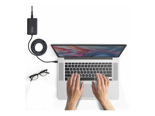 StarTech.com - USB-C power adapter - with 1.5 m Tethered USB-C Cable - AC 110-240 V - 65 Watt - black