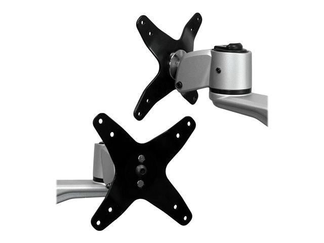 StarTech.com Desk Mount Dual Monitor Arm - Full Motion Articulating Arms - Premium Dual Monitor Stand - For up to 30\" (19.8lb/9kg) VESA Mount Monitors - Tool-less Assembly - Steel & Aluminum - Mounting kit (desk mount, grommet clamp) - full-motion - for LCD display - plastic, aluminium, steel - black, silver - screen size: 30\" - for P/N: ACCSMNT, DK30A2DH, DK30C2DAGPD, DK30C2HAGPD, PXT101YUK, TB3DK2DPM2, TB3DK2DPPD