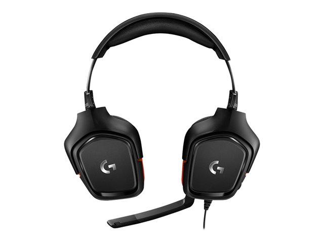 Logitech Gaming Headset G332 - Headset - full size - wired - 3.5 mm jack - black, red