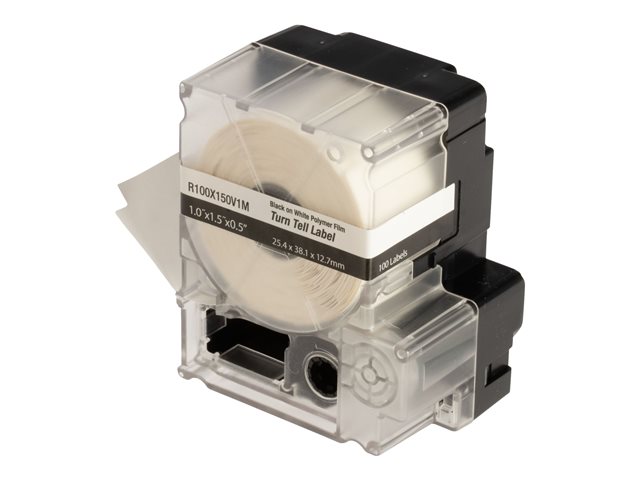 Panduit - Vinyl - acrylic adhesive - 4.5 mil - white - 38.1 x 25.4 mm 100 label(s) (1 roll(s) x 100) labels - for Panduit MP300