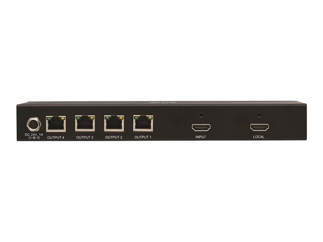 Eaton Tripp Lite Series HDMI over Cat6 Splitter - 4-Port 4K 60 Hz, HDR, 4:4:4, PoC, HDCP 2.2, 230 ft. (70.1 m), TAA - Video/audio extender - over CAT 6 - up to 70.1 m - TAA Compliant - for P/N: B127A-1P0-PH