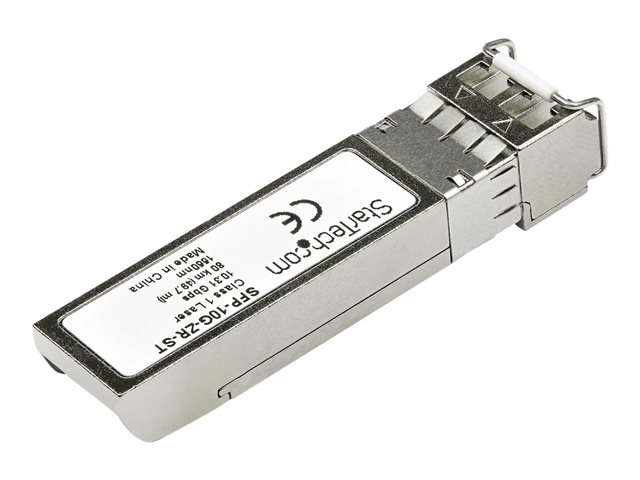 StarTech.com Cisco SFP-10G-ZR Compatible SFP+ Module, 10GBASE-ZR, 10GbE Single Mode (SMF) Fiber SMF Optic Transceiver, 10GE Gigabit Ethernet SFP+, LC Connector, 80km, 1550nm, DDM, Cisco ASR9000 - Lifetime Warranty (SFP-10G-ZR-ST) - SFP+ transceiver module (equivalent to: Cisco SFP-10G-ZR) - 10GbE - 10GBase-ZR - LC single-mode - up to 80 km - 1550 nm - for Cisco Nexus 93180YC-FX, 9372PX-E
