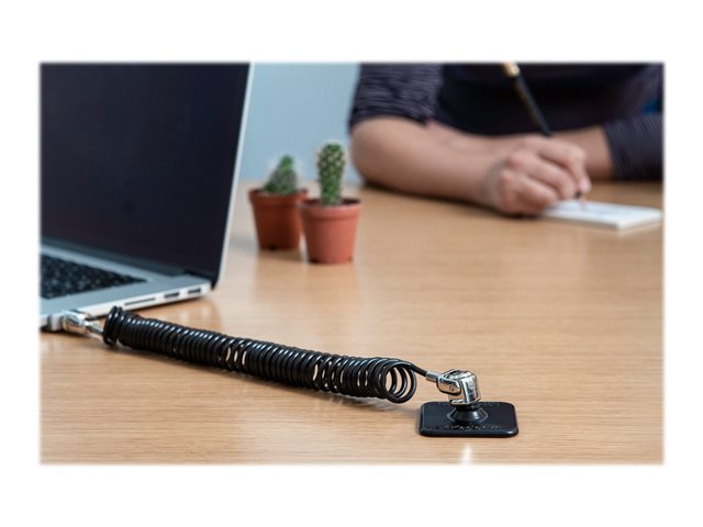 Compulocks Dual Head Coiled Keyed Cable Lock - Security cable lock