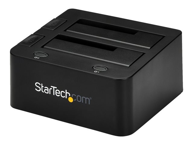 StarTech.com Dual-Bay USB 3.0 to SATA and IDE Hard Drive Docking Station, USB Hard Drive Dock, External 2.53.5 SATA III and IDE (40 pin) SSDHDD Docking Station, Hot-Swap Hard Drive Bays - Top-Loading - Storage controller - 2.5\", 3.5\" - ATA / SATA 6Gb/s - USB 3.0 - black - for P/N: SVA12M5NA