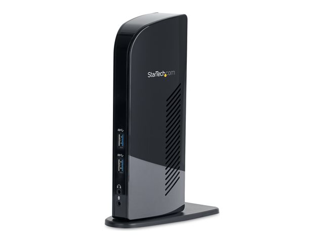 StarTech.com Dual Monitor USB 3.0 Laptop Docking Station with HDMI/DVI/VGA & 6xUSB Ports - Universal USB Dock for Mac & Windows - Black (USB3SDOCKHD) - Docking station - USB - 1GbE - for P/N: ARMBARDUO, ARMBARDUOV, ARMDUAL, ARMDUAL30, ARMDUALV, ARMSLIMDUO, SVA5M4NEUA, TB33A1C