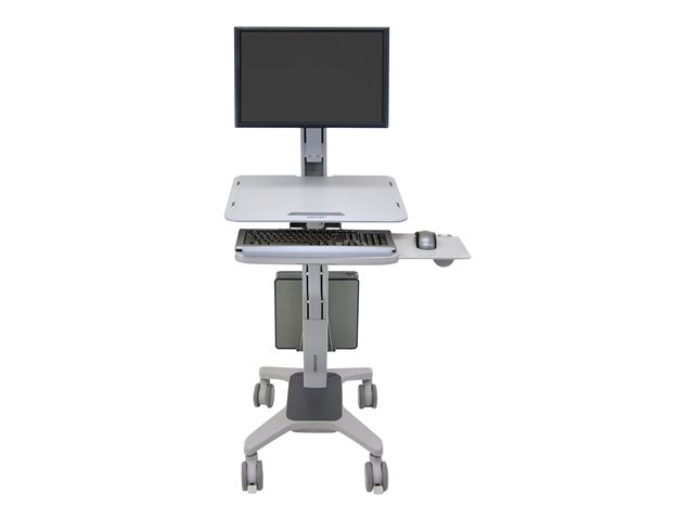 Ergotron WorkFit-C Single LD Sit-Stand Workstation - Cart - for LCD display / PC equipment - grey - screen size: up to 30\"