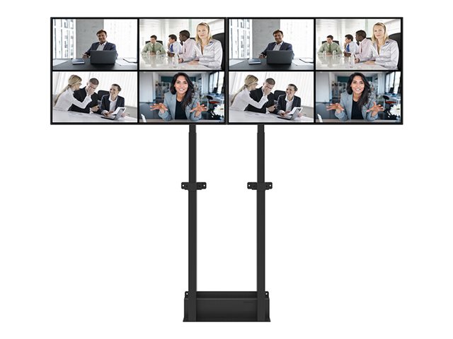 Neomounts ADM-875BL2 - Mounting component (adapter) - micro adjustable - for 2 flat panels - lockable - steel - black - screen size: 42\"-65\" - stand mountable - for Neomounts FL55-875BL1, WL55-875BL1