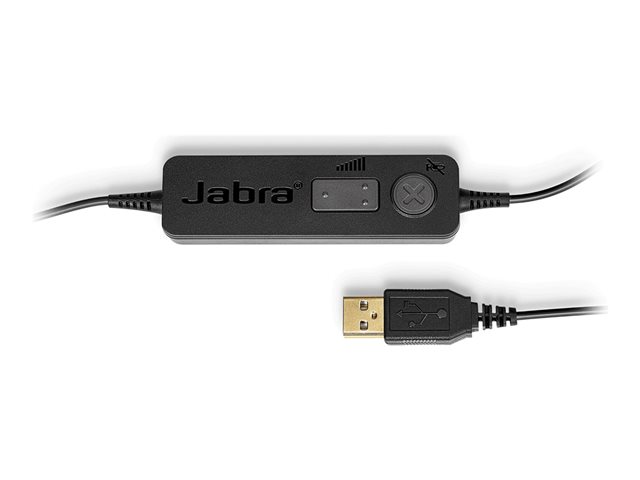 Jabra BIZ 1100 USB Duo - Headset - on-ear - wired - USB - black - academic - Certified for Microsoft Teams, Zoom Certified