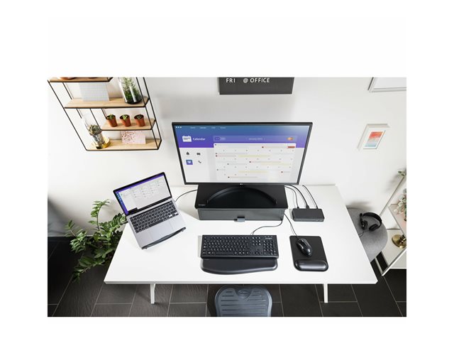 Kensington KB100 EQ - Keyboard - full size - USB - AZERTY - Belgium - black