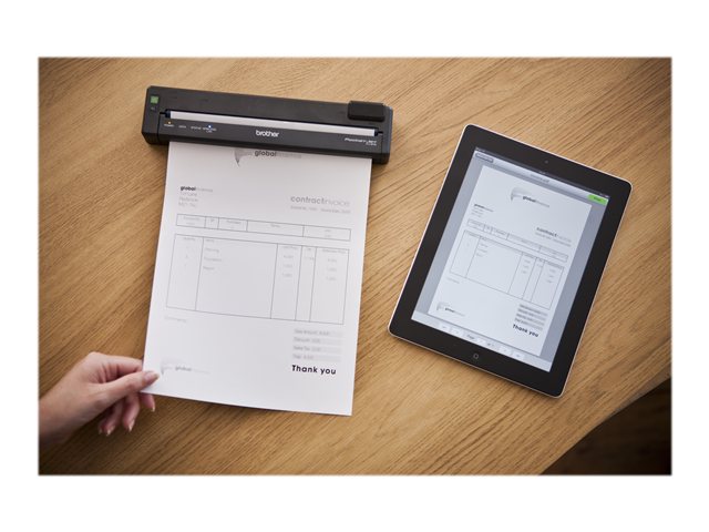 Brother PocketJet 6 PJ-673 - Printer - B/W - direct thermal - A4/Legal - 300 x 300 dpi - up to 6 ppm - USB 2.0, Wi-Fi