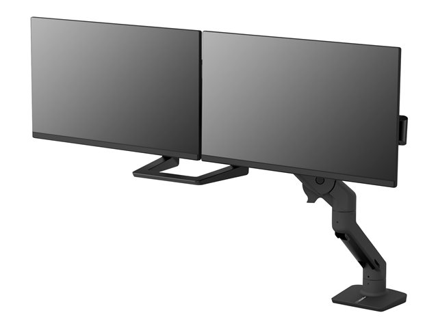 Ergotron HX - Mounting kit (handle, articulating arm, desk clamp mount, grommet mount, 2 pivots, mounting hardware, extension part, hinge bow) - for 2 monitors - matte black - screen size: up to 32\"