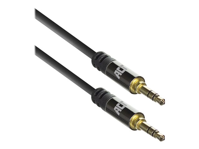 Audiokabel - mini-phone stereo 3.5 mm male naar mini-phone stereo 3.5 mm male - 1.5 m - beschermd - zwart