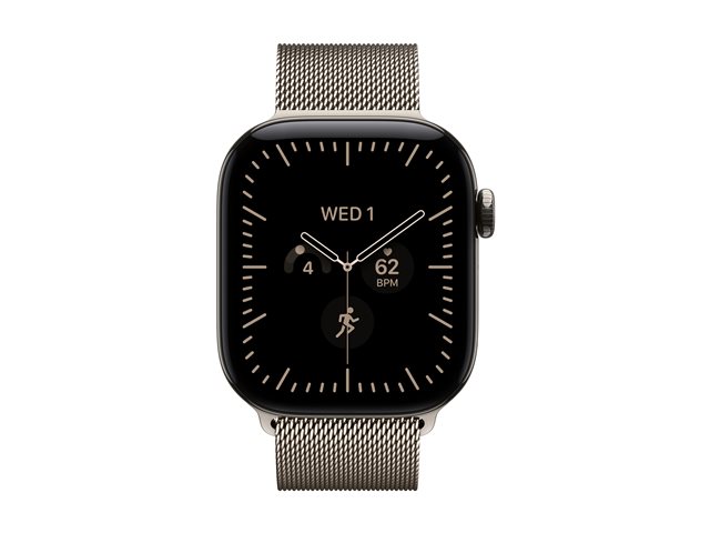 Apple Watch Series 12 GPS + Cellular 42mm Natural Titanium Case with Natural Milanese Loop