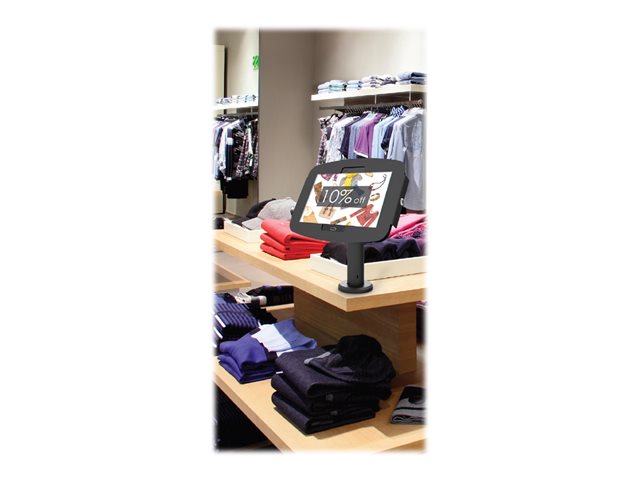 Compulocks VESA Tilting Kiosk Stand 4\" with Cable Management - Stand - for tablet - black - mounting interface: 100 x 100 mm - pole mount