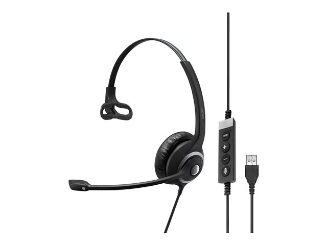 EPOS IMPACT SC 230 USB MS II - Headset - on-ear - wired - USB - black - Certified for Skype for Business, Certified for Microsoft Teams
