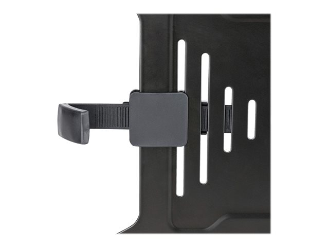 StarTech.com VESA Laptop Tray, Adjustable Monitor Arm Laptop Tray Secures Notebooks up to 4.5kg (9.9lb), 75x75 & 100x100 VESA Holes, Ventilated, Compatible w/ Monitor Desk Mounts & Stands - Vertical Laptop Holder (LAPTOP-ARM-TRAY) - Mounting component (notebook tray, 2 x notebook arms, 2 x notebook arm clips) - for notebook - steel, plastic - black