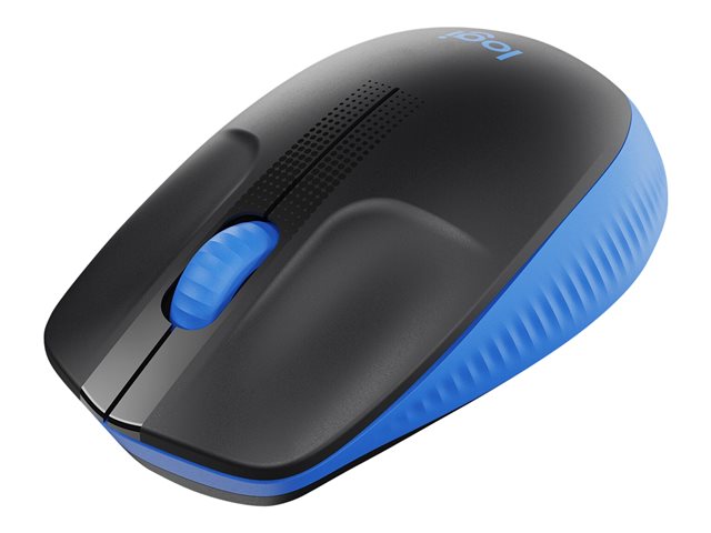 Logitech M190 - Mouse - optical - 3 buttons - wireless - USB wireless receiver - blue