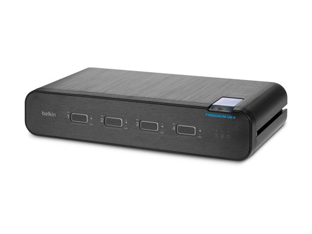 Belkin Universal Secure Dual-Head - 2nd Generation - KVM / audio switch - 4 x KVM / audio - 1 local user - desktop - TAA Compliant