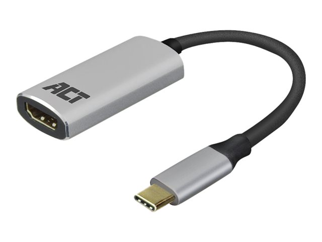 Videoadapter - HDMI female naar 24 pin USB-C male - 15 cm - beschermd - grijs - ondersteunt 4K60Hz (4096 x 2160)