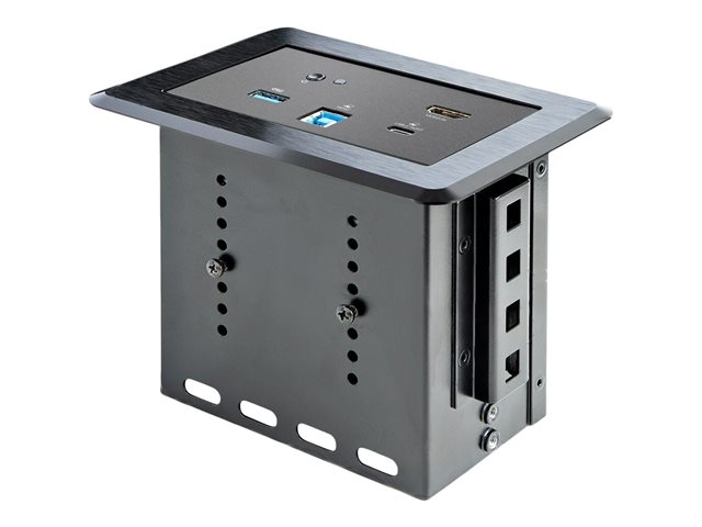 StarTech.com Conference Room Docking Station, Universal Laptop Dock, 4K HDMI, 60W Power Delivery, USB Hub, GbE, Audio, In-Table Connectivity Box For Huddle/Boardroom Collaboration Space - For Teams & Zoom Calls - Docking station - USB-C / USB 3.0 - HDMI - 1GbE - TAA Compliant