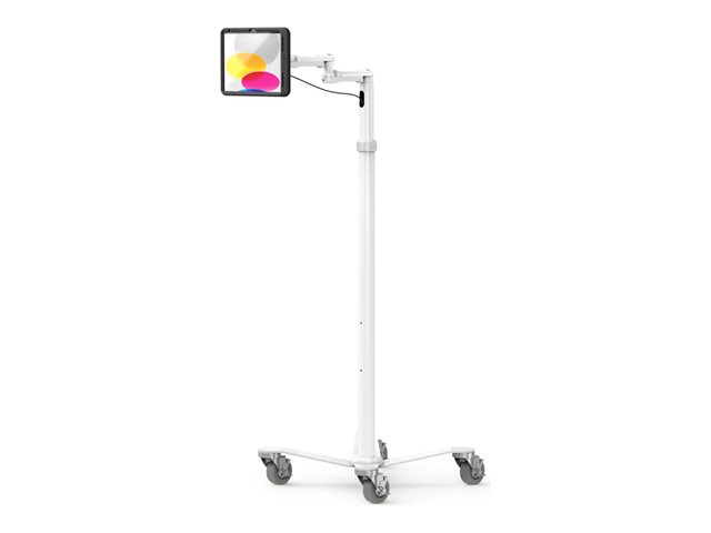 Compulocks iPad 10th-11th (A16) Gen PowerMove Medical Rolling Cart Extended Black - Cart - for tablet - extended - medical - black, white - screen size: 10.9\" - for Apple 10.9-inch iPad (10th generation)