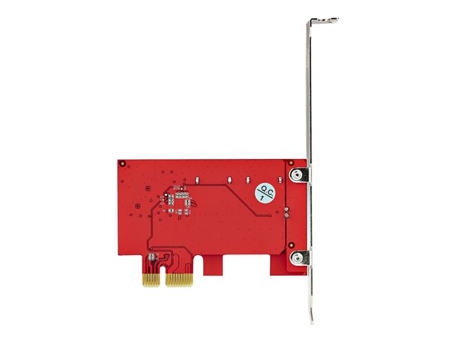 StarTech.com SATA PCIe Card, 2 Port PCIe SATA Expansion card, 6Gbps SATA Card, Full/Low Profile, PCI Express to SATA Adapter, ASM1061 Non-Raid SATA Controller Card - PCIe to SATA Converter - Storage controller - 2 Channel - SATA 6Gb/s - low profile - PCIe 2.0 x1 - red