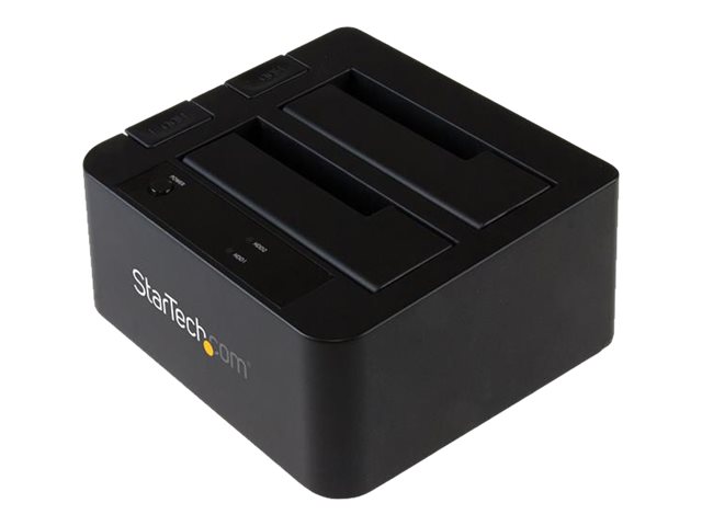 StarTech.com Dual-Bay USB 3.1 to SATA Hard Drive Docking Station, USB 3.1 (10 Gbps) Hard Drive Dock, External 2.53.5 SATA IIIIII, SSDHDD Docking Station, Hot-Swap Hard Drive Bay - Top-Loading - Storage controller - 2.5\", 3.5\" - USB 3.1 (Gen 2) - black