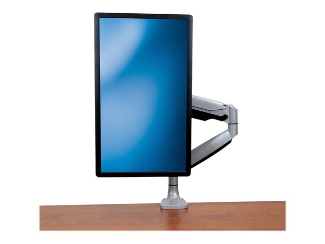 StarTech.com Desk Mount Monitor Arm, Heavy Duty Ergonomic VESA Monitor Arm, Single Display up to 9kg, Full Motion, Height Adjustable, Articulating, Aluminum, C-Clamp/Grommet, Silver - Small Footprint Design - Mounting kit - adjustable arm - for LCD display - heavy duty aluminium - silver - screen size: 12\"-34\" - desk-mountable - for P/N: ACCSMNT, MONPROTECT
