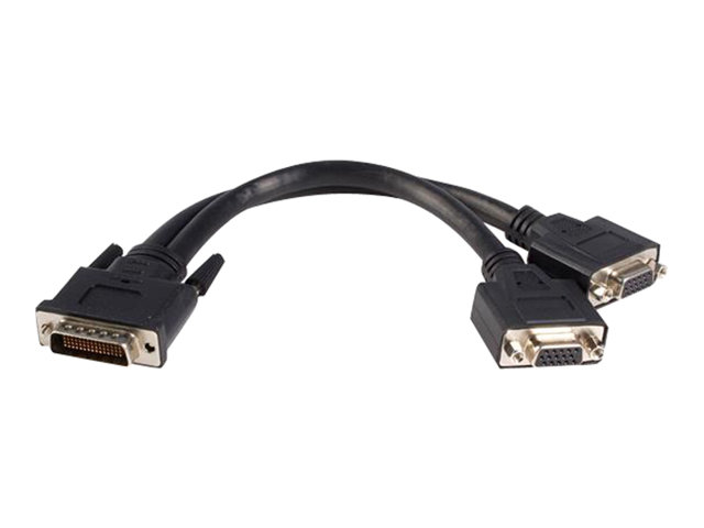 StarTech.com DMS 59 to VGA Splitter - 8in - DMS 59 to 2x VGA - Y Cable - Monitor Splitter Cable - DMS 59 Cable - DMS 59 to VGA Adapter (DMSVGAVGA1) - VGA cable - HD-15 (VGA) (F) to DMS-59 (M) - 20 cm - black