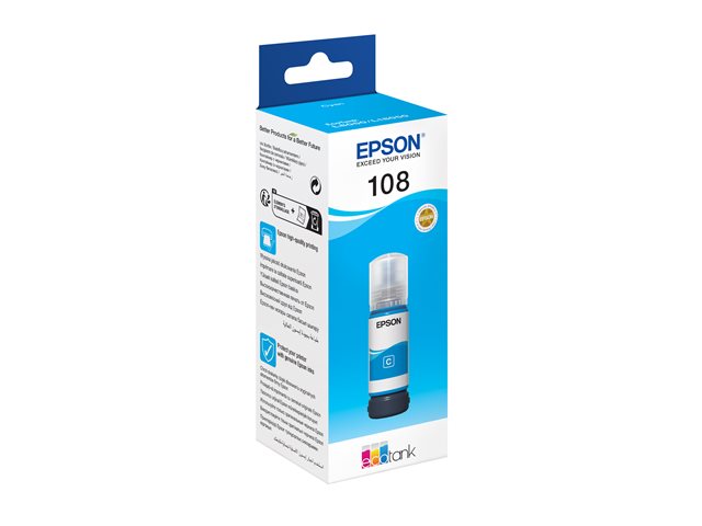 Epson EcoTank 108 - 70 ml - cyan - original - ink refill - for Epson L18050, EcoTank L8050