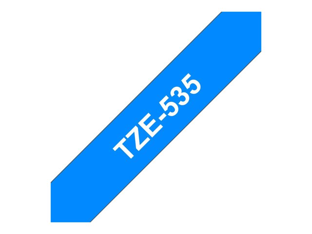 Brother TZe-535 - White on blue - Roll (1.2 cm x 8 m) 1 cassette(s) laminated tape - for Brother PT-D210, D600, H110, P-Touch PT-1005, D450, E310, H110, P-Touch Cube Pro PT-P910