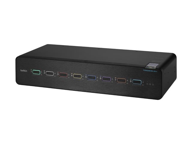Belkin Universal Secure Dual-Head - 2nd Generation - KVM / audio switch - 8 x KVM / audio - 1 local user - desktop - TAA Compliant