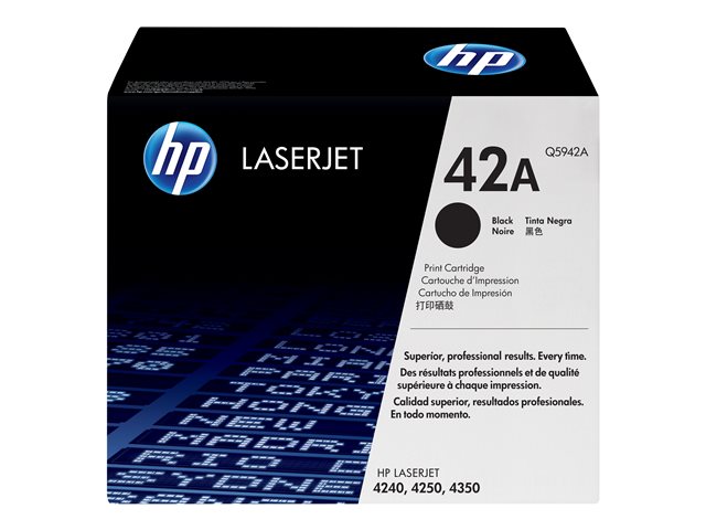 HP 42A - Black - original - LaserJet - toner cartridge (Q5942A) - for LaserJet 4240, 4250, 4350