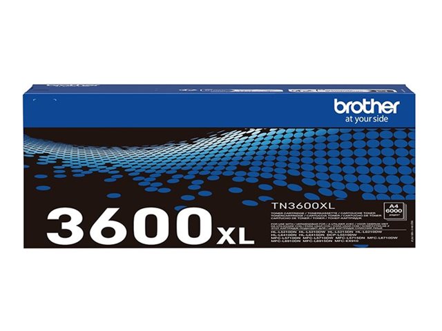 Brother TN3600XL - High capacity - black - original - box - toner cartridge - for Brother DCP-L5510, HL-L5210, L5215, L6410, L6415, MFC-L5710, L5715, L6710, L6910, L6915