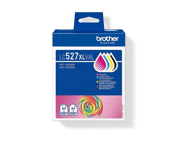 Brother LC527XL Value Pack - 4-pack - High Yield - black, yellow, cyan, magenta - original - hanging box - ink cartridge - for Brother MFC-J4350DW, MFC-J4550DW