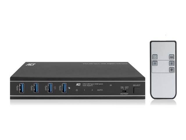 KVM SWITCH 2-PORT HDMI/USB-C. 1 stk