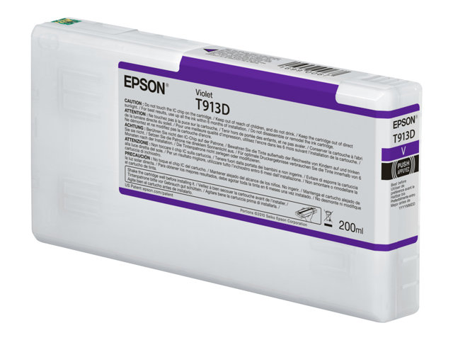 Epson T913D - 200 ml - violet - original - ink cartridge - for SureColor SC-P5000 Violet, SC-P5000 Violet Spectro