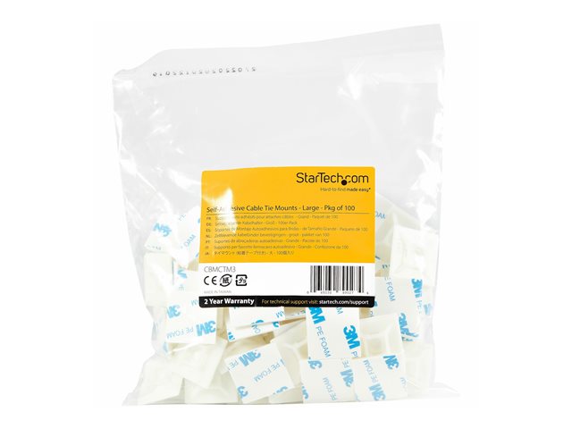 100 Adhesive Cable Tie Mounts (5.5mm)
