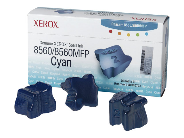 Xerox Phaser 8560MFP - 3-pack - cyan - solid inks - for Phaser 8560