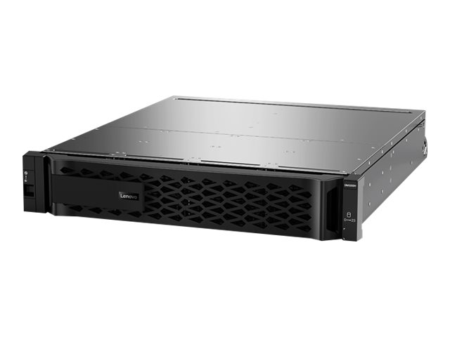 Lenovo ThinkSystem DM5000H controller enclosure - NAS server - 24 bays - 11.52 TB - rack-mountable - SAS 12Gb/s - HDD 960 GB x 12 - RAID 4, DP, TEC - RAM 64 GB - 10 Gigabit Ethernet - iSCSI support - 2U