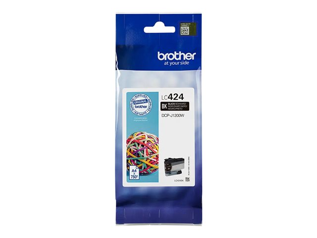 Brother LC424BK - Black - original - ink cartridge - for Brother DCP-J1200W