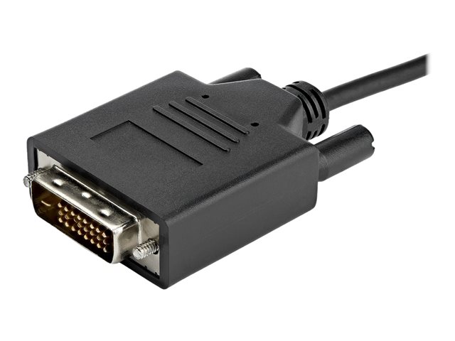 StarTech.com USB-C to DVI Cable - 6 ft / 2m - 1080p - 1920x1200 - USB-C DVI Monitor Cable - USB C Cable - Computer Monitor Cable (CDP2DVIMM2MB) - USB / DVI cable - 24 pin USB-C (M) to DVI-D (M) - Thunderbolt 3 / USB 3.1 - 2 m - 1920 x 1200 (WUXGA) support - black - for P/N: TB4CDOCK