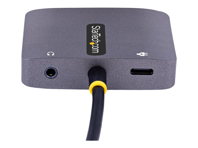 StarTech.com USB C Video Adapter, USB C to HDMI VGA Multiport Adapter w/ 3.5mm Audio Output, 4K 60Hz, HDR, 100W PD 3.0, USB C Monitor Adapter for Laptop, Thunderbolt 3/4 Compatible - USB C Display Travel Adapter (122-USBC-HDMI-4K-VGA) - Docking station - USB-C / Thunderbolt 3 / Thunderbolt 4 - HDMI, VGA