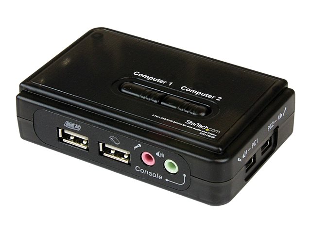 StarTech.com 2 Port USB VGA KVM Switch - Single VGA - Hot-key & Audio Support - 2048x1536 @60Hz KVM Switch - KVM Video Switch (SV211KUSB) - KVM / audio switch - 2 x KVM / audio - 1 local user - desktop