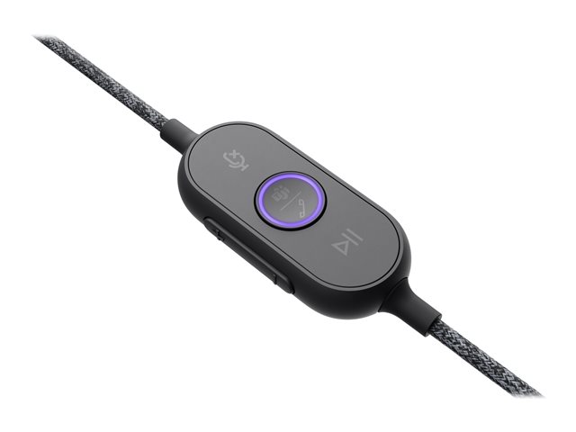 Logitech Zone Wired MSFT Teams - Headset - on-ear - wired - USB-C - graphite - Certified for Microsoft Teams