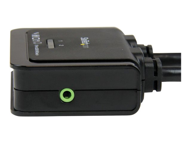 StarTech.com 2 Port USB HDMI Cable KVM Switch with Audio and Remote Switch - USB Powered KVM with HDMI - Dual Port HDMI KVM Switch (SV211HDUA) - KVM / audio switch - 2 x KVM / audio - 1 local user - desktop